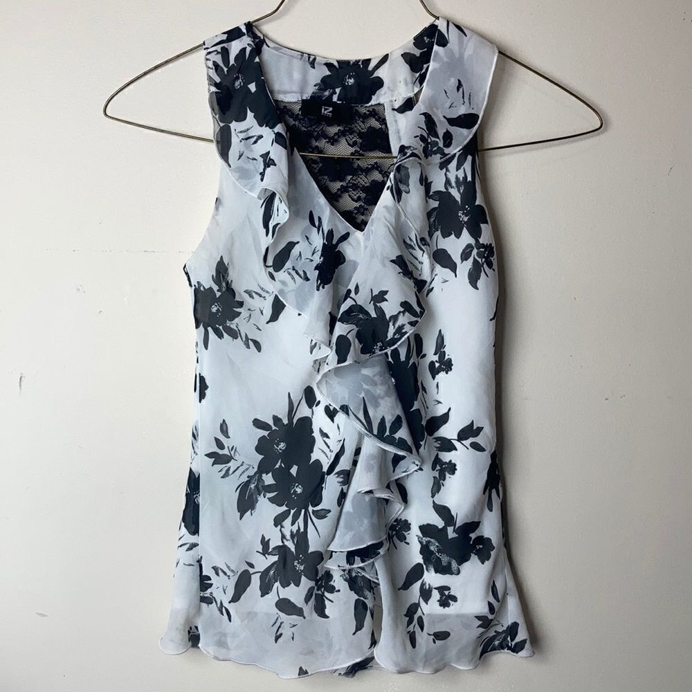 Black and white blouse